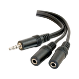 C2G 6ft (1.8m) One 3.5mm Stereo Male to Two 3.5mm Stereo Female Y-Cable — Being Shipped
