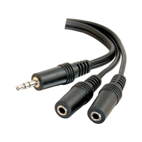 C2G 6ft (1.8m) One 3.5mm Stereo Male to Two 3.5mm Stereo Female Y-Cable — Being Shipped