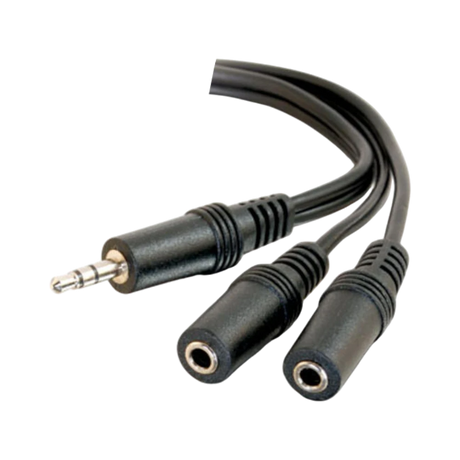C2G 6ft (1.8m) One 3.5mm Stereo Male to Two 3.5mm Stereo Female Y-Cable — Being Shipped
