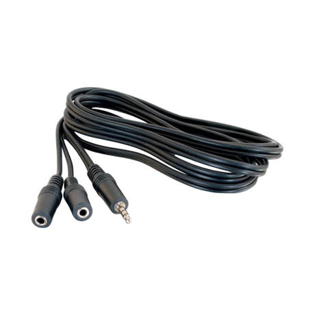 C2G 6ft (1.8m) One 3.5mm Stereo Male to Two 3.5mm Stereo Female Y-Cable — Being Shipped