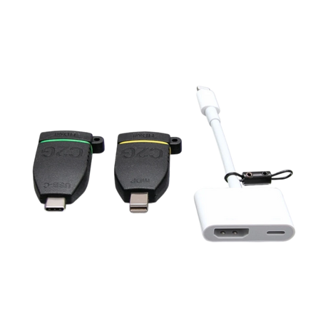 C2G Universal 4K HDMI Adapter Ring with Color Coded Mini DisplayPort, USB-C, and Lightning — Being Shipped