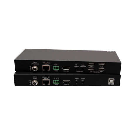C2G HDMI HDBaseT + 3.5mm, USB-B to A, and RS232 over Cat Extender Box Transmitter to Box Receiver, 4K 60Hz — Being Shipped