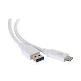 C2G 3ft (0.9m) USB-C to USB-A 3.2 Gen 1 (5Gbps) Cable M/M, White — Being Shipped