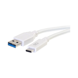 C2G 3ft (0.9m) USB-C to USB-A 3.2 Gen 1 (5Gbps) Cable M/M, White — Being Shipped