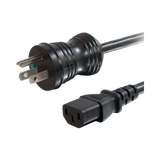 C2G 15ft (4.6m) 16 AWG Hospital Grade Power Cord (NEMA 5-15P to IEC320C13) (TAA Compliant), Black — Being Shipped