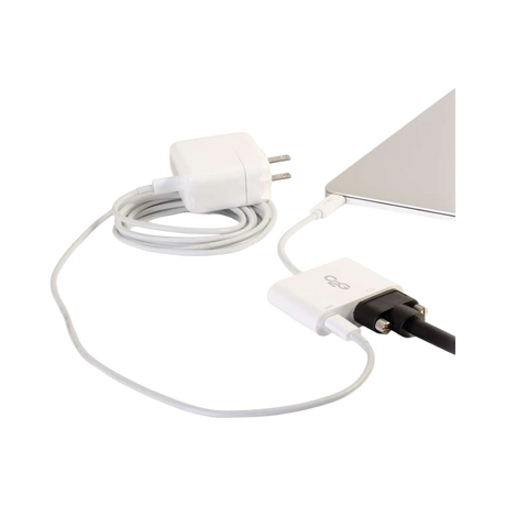 C2G USB-C to VGA Video Multiport Adapter with Power Delivery up to 60W, White — Being Shipped