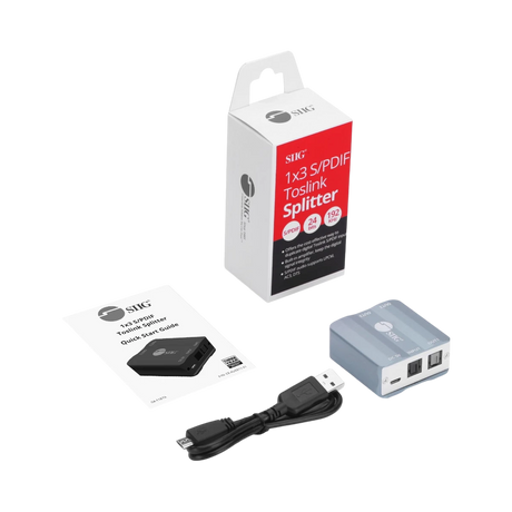SIIG 1x3 Toslink S/PDIF Splitter, 192KHz, 24-bit Audio — Being Shipped
