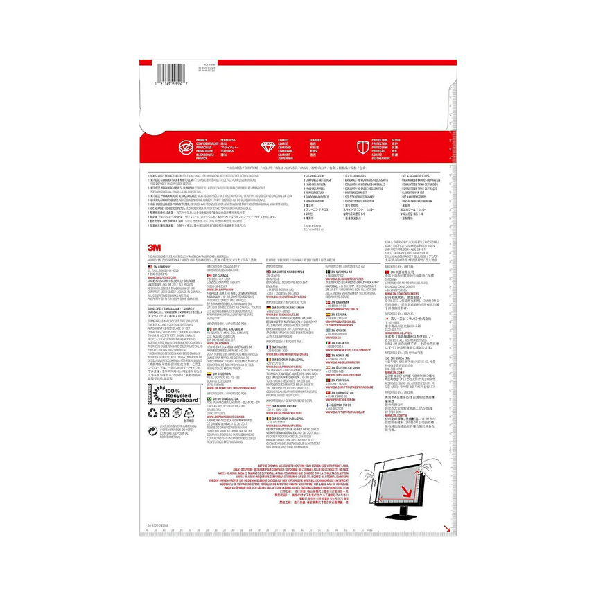 3M High Clarity Privacy Filter for 23.8" Widescreen Monitor — Being Shipped