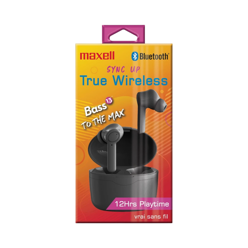 Maxell Sync Up True Wireless Bluetooth Earbuds (Black) — Being Shipped