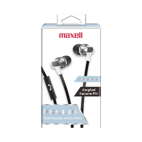 Maxell Impulse Wired Earbuds (White) — Being Shipped