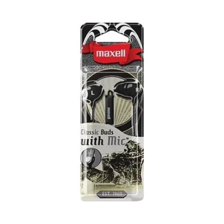 Maxell Classic 3.5mm Jack Wired Earbud (Black) — Being Shipped