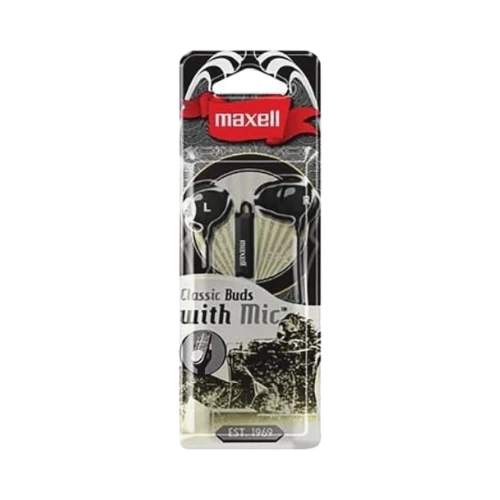 Maxell Classic 3.5mm Jack Wired Earbud (Black) — Being Shipped