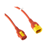 APC 3ft Electric Color Coded Locking Power Cable (Orange) — Being Shipped