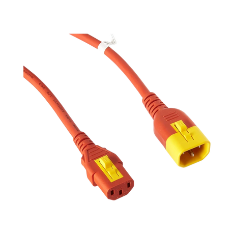 APC 3ft Electric Color Coded Locking Power Cable (Orange) — Being Shipped