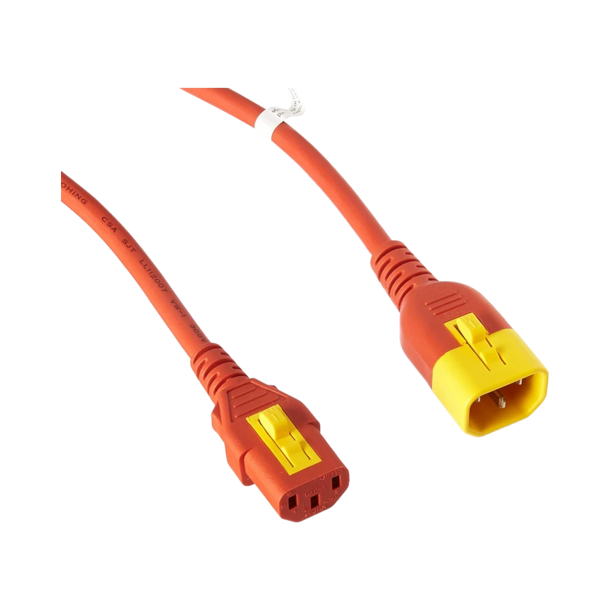 APC 3ft Electric Color Coded Locking Power Cable (Orange) — Being Shipped