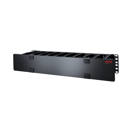 APC NetShelter Cable Management, Horizontal Cable Manager, 2U, with Cable Tie, Single Side with Cover, 482 x 89 x 165 mm — Being Shipped