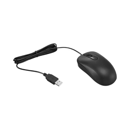 Lenovo USB-A 1000 DPI Basic Wired Mouse (Black) — Being Shipped