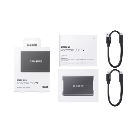 Samsung T7 1TB USB 3.2 Portable SSD (Titan Gray) — Being Shipped