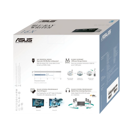 ASUS BW-16D1HT 16X Blu-ray Writer with M-DISC Support — Being Shipped