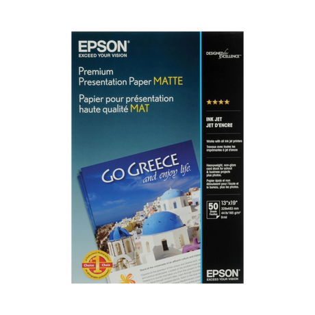 Epson Premium Presentation Paper Matte (13 x 19", 50 Sheets) — Being Shipped