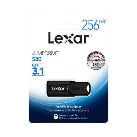 Lexar JumpDrive S80 256GB USB 3.2 Gen 1 USB-A Flash Drive — Being Shipped
