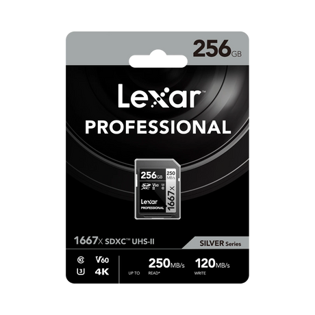 Lexar Professional 1667x UHS-II SDXC 256GB Memory Card — Being Shipped