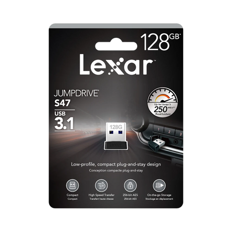 Lexar JumpDrive S47 USB 3.1 Gen 1 128GB Flash Drive — Being Shipped