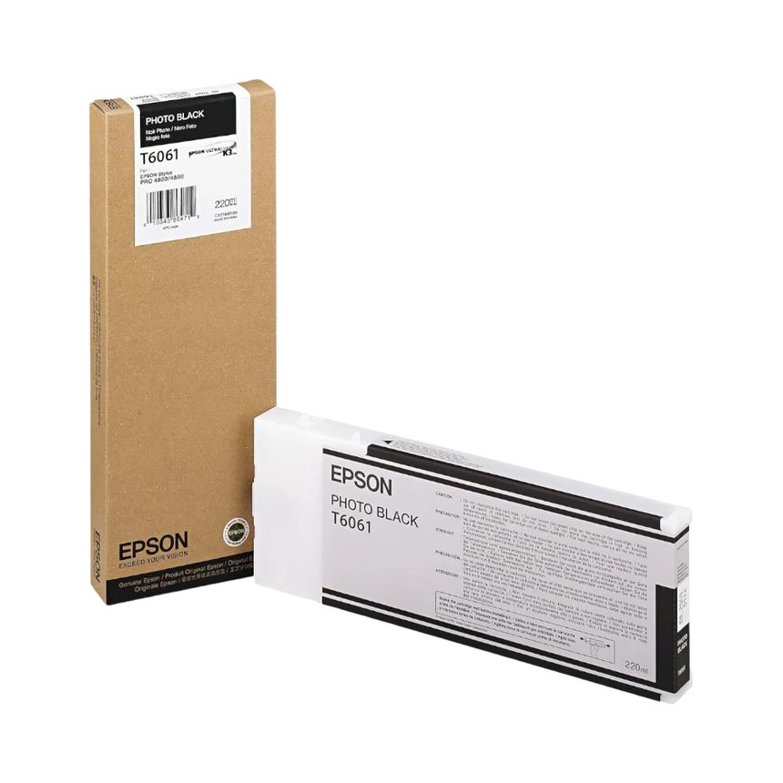 Epson UltraChrome K3 Photo Black Ink Cartridge (220 ml) — Being Shipped