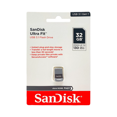 SanDisk Ultra Fit 32GB USB 3.1 Type-A Flash Drive — Being Shipped