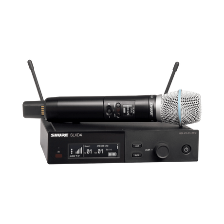 Shure SLXD24/B87A Digital Wireless Handheld Microphone System with Beta 87A Capsule (J52: 558 to 602 + 614 to 616 MHz) — Being Shipped