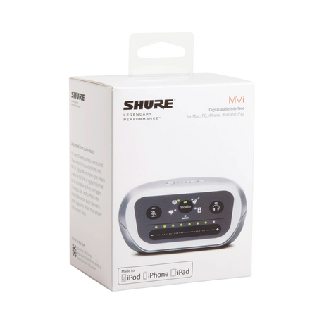 Shure MOTIV MVI Single-Channel USB Audio Interface (New Packaging, Silver) — Being Shipped