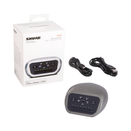 Shure MOTIV MVI Single-Channel USB Audio Interface (New Packaging, Silver) — Being Shipped