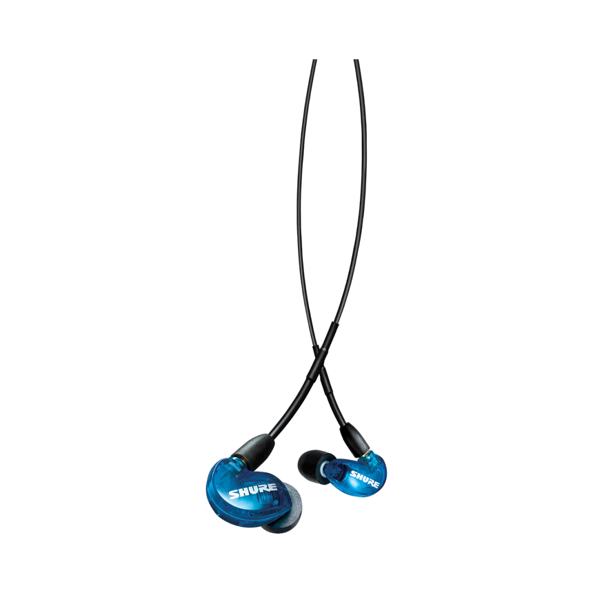 Shure SE215 Sound-Isolating In-Ear Stereo Earphones with RMCE-UNI Remote Mic Universal Cable (Blue) — Being Shipped