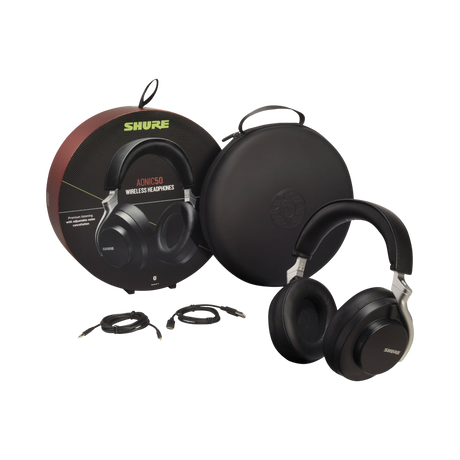 Shure AONIC 50 Wireless Noise-Canceling Headphones (Black) — Being Shipped