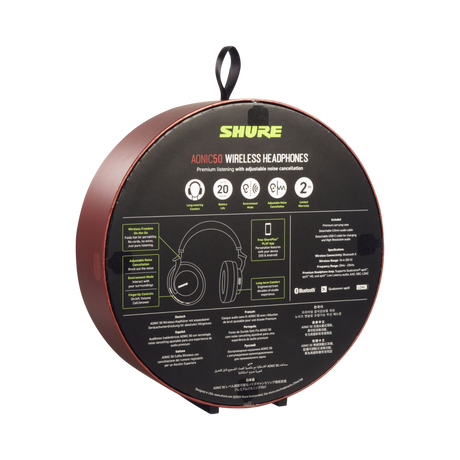 Shure AONIC 50 Wireless Noise-Canceling Headphones (Black) — Being Shipped