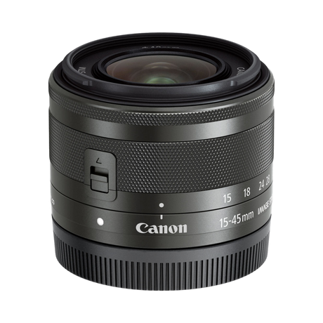 Canon EF-M 15-45mm f/3.5-6.3 IS STM Lens (Graphite) — Being Shipped