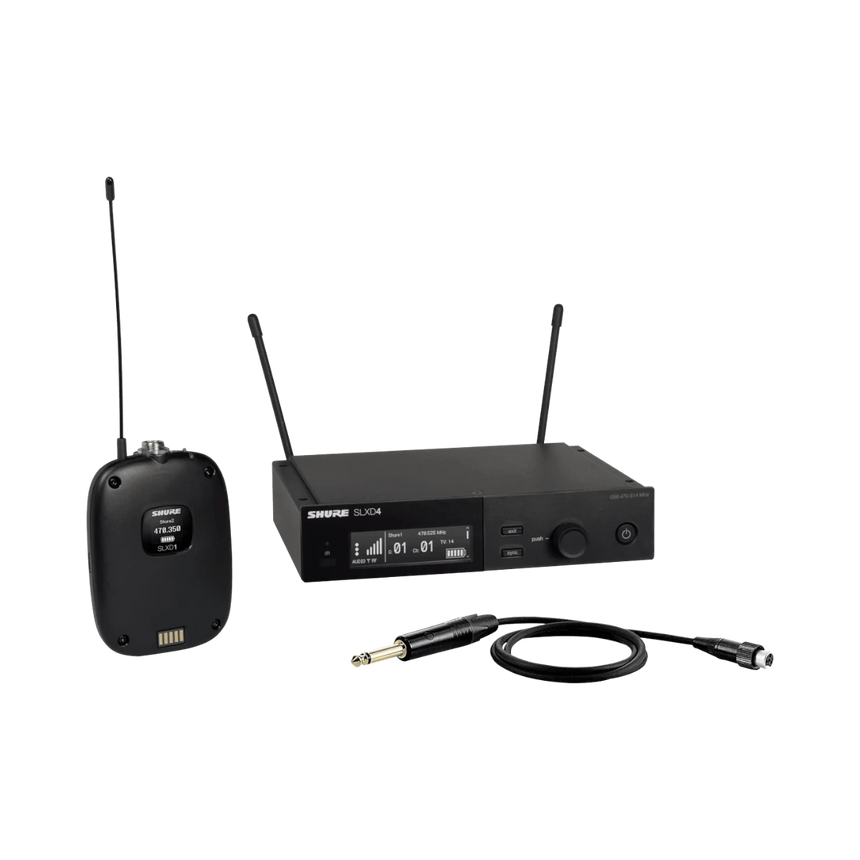 Shure SLXD14 Digital Wireless Guitar System (H55: 514 to 558 MHz) — Being Shipped