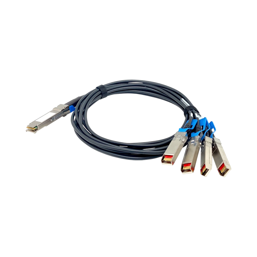 QNAP QSFP28 100GbE Break Out Four SPF28 25GbE Twinaxial Direct Attach Cable (4.9') — Being Shipped