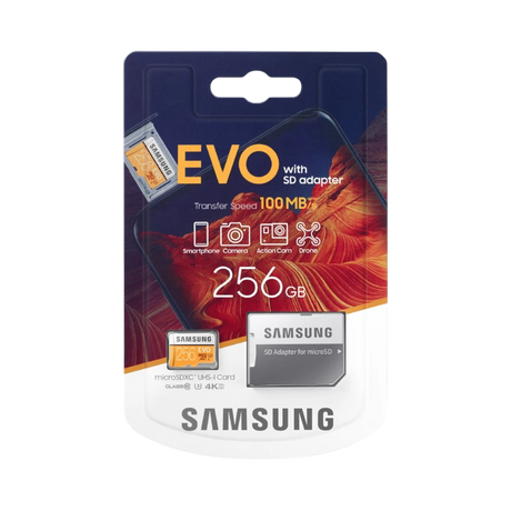 Samsung 256GB EVO UHS-I microSDXC Memory Card with SD Adapter — Being Shipped
