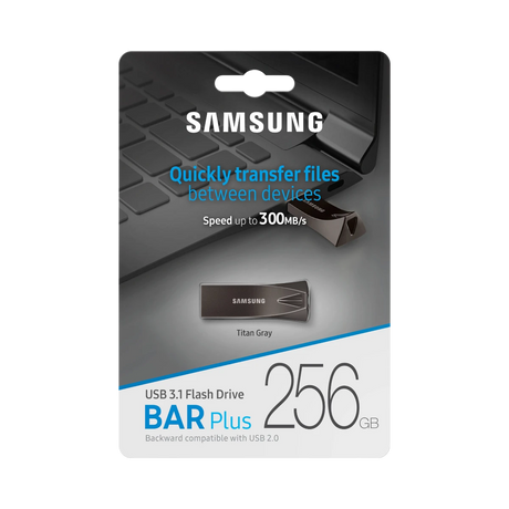 Samsung 256GB USB 3.1 Gen 1 BAR Plus Flash Drive (Titan Gray) — Being Shipped