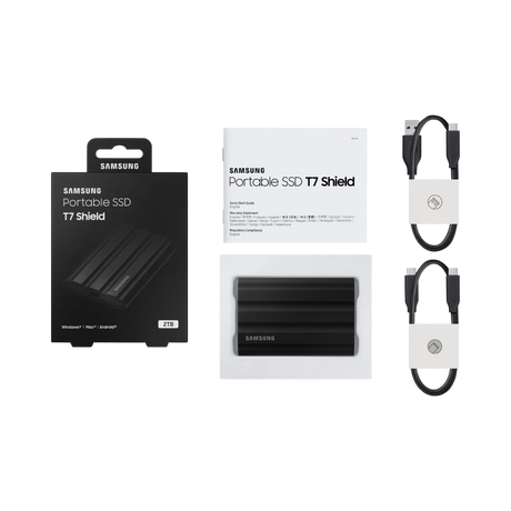 Samsung T7 1TB USB-C 3.1/3.2 Gen 2 Shield Portable SSD (Black) — Being Shipped