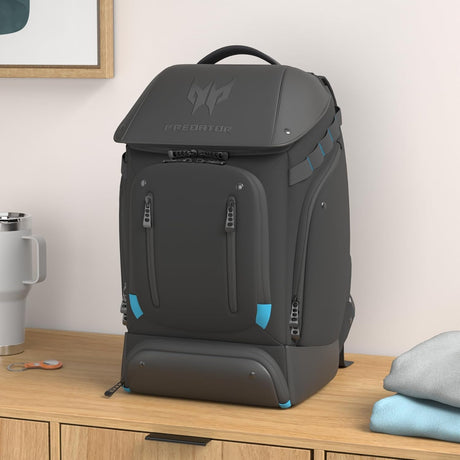 Acer Predator 17.3" Laptop Gaming Utility Backpack (Black with Teal Accents) — Being Shipped
