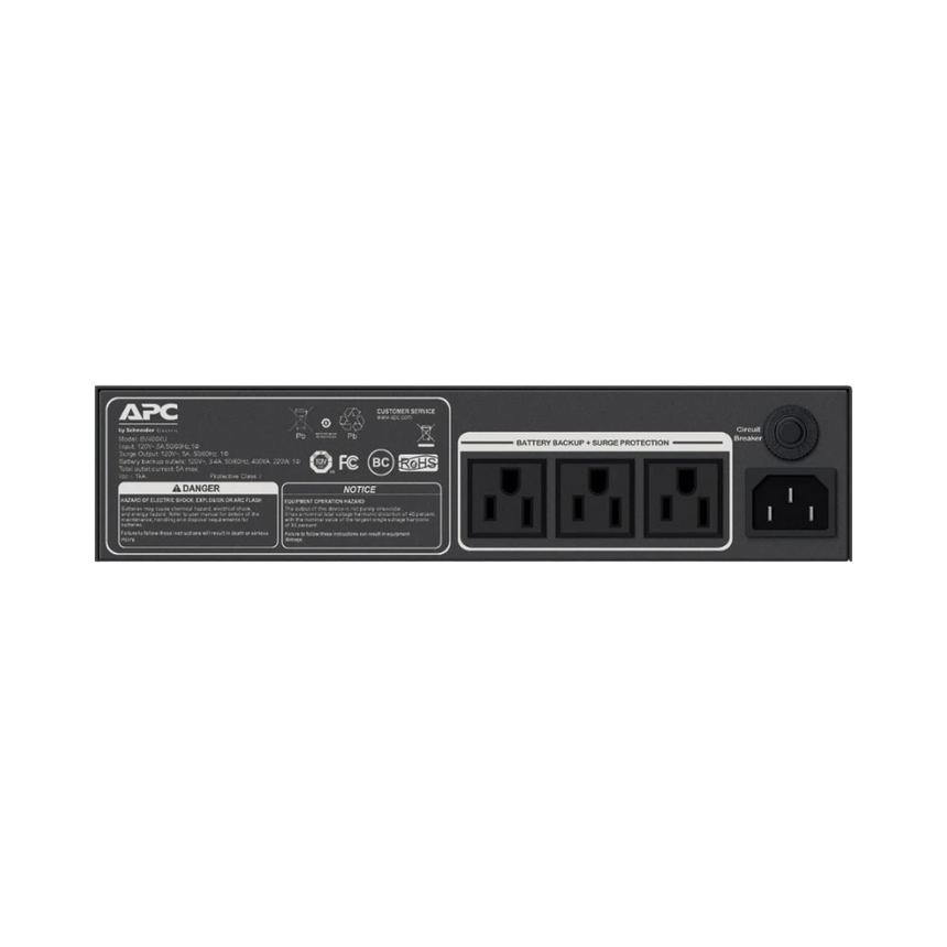 APC Back-UPS 400VA, 120V, Flexible Mounting, Low Profile, Industrial, 3 NEMA outlets — Being Shipped