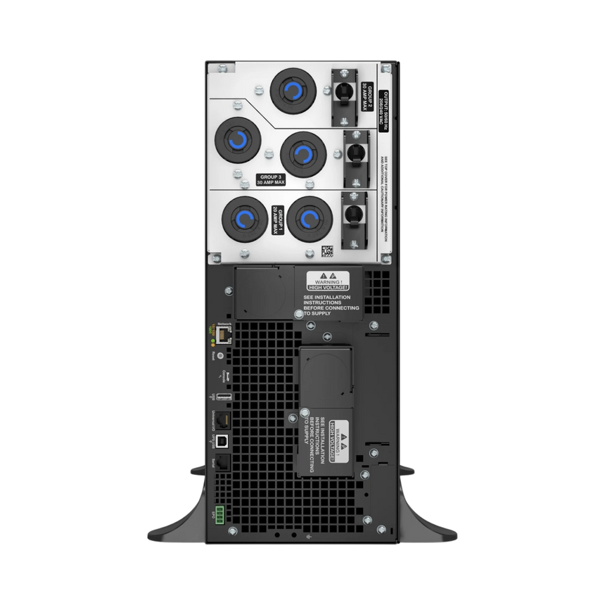 APC Smart-UPS On-Line, 6kVA/6kW, Rack/Tower, 208V, 2x L6-20R+3x L6-30R NEMA outlets, Network Card+SmartSlot, Extended runtime, W/O rail kit, TAA — Being Shipped