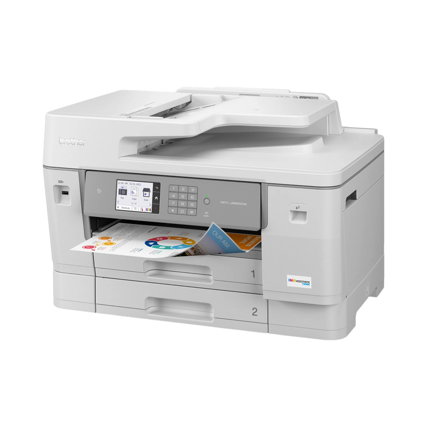 Brother MFC-J6955DW INKvestment Tank Color Inkjet All-in-One Printer with Wireless, Duplex Printing, 11" x 17" Scan Glass — Being Shipped