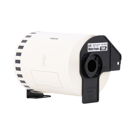 Brother DK2246 Black on White Continuous Length Paper Labels (4.07" x 100') — Being Shipped