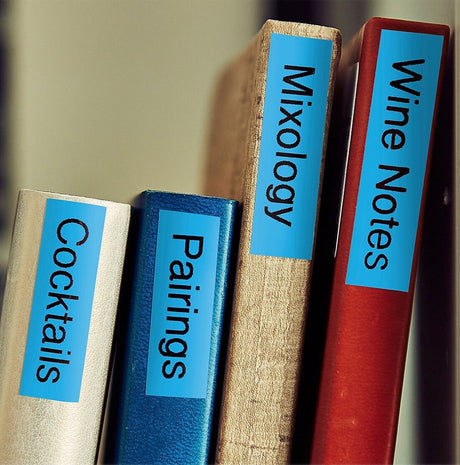 Brother Black Print on Blue Laminated Label Tape for P-touch Label Maker, 12mm (0.47") wide x 8m (26.2’) long — Being Shipped