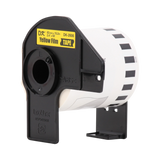 Brother 2.4 in x 50 ft (62 mm x 15.2 m) Black on Yellow Continuous Length Film Tape — Being Shipped