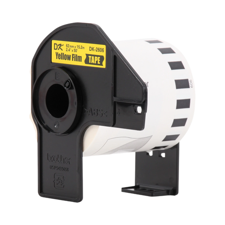 Brother 2.4 in x 50 ft (62 mm x 15.2 m) Black on Yellow Continuous Length Film Tape — Being Shipped