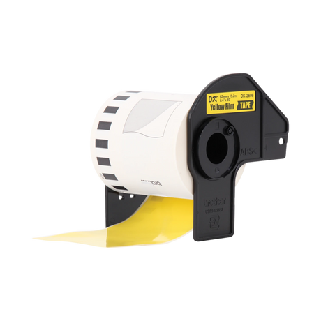 Brother 2.4 in x 50 ft (62 mm x 15.2 m) Black on Yellow Continuous Length Film Tape — Being Shipped